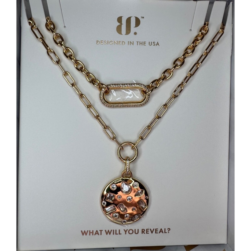 Bomb Party Luxe Layer NK72888 Scattered Wonders Cubic Zirconia Gold Necklace